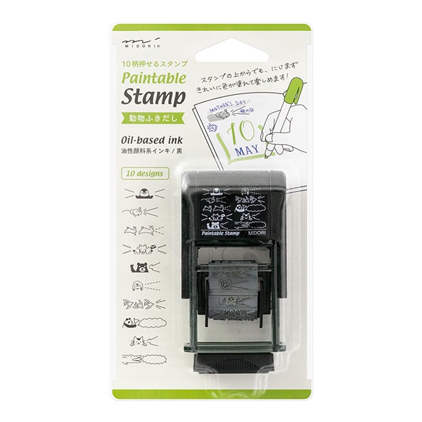 MIDORI Paintable Rotating Stamp Dial Supporting My Fave (D35584006) / ตัวปั๊มหมุนแบบมีหมึกในตัว ลาย Supporting My Fave