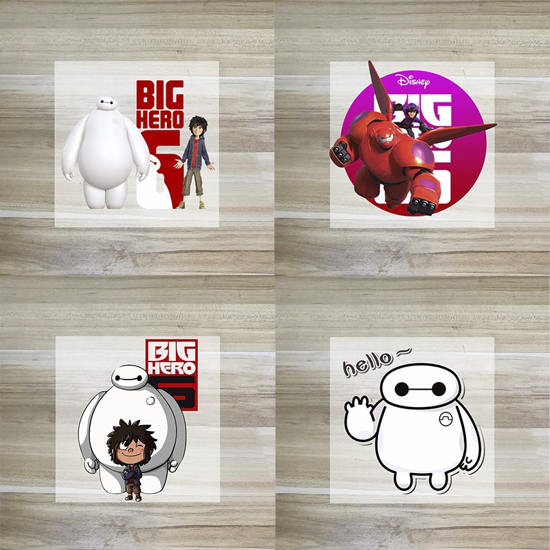 แผ่นสติกเกอร์แพทช์ ลายการ์ตูน Disney Baymax Iron on Patches Big Hero 6 เหมาะกับของขวัญคริสต์มาส สําหรับตกแต่งเสื้อผ้า DIY