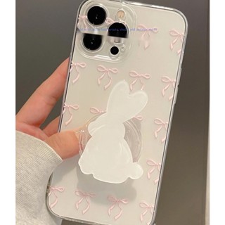 เคสโทรศัพท์มือถือ ลายกระต่าย พร้อมขาตั้ง สําหรับ apple 14 13promax 12 11pro xr xs 8p