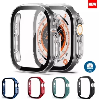 เคสสําหรับแอปเปิ้ลวอทช์ Ultra 49mm เคสกันกระแทก กันรอยขีดข่วน พร้อมฟิล์มกระจกนิรภัย สําหรับ Watch Ultra Case 49 มม