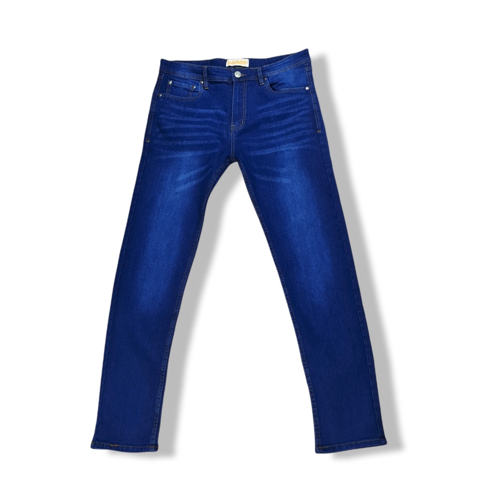Timberland กางเกงยีนส์ยาว TAPERED-LEG  Comfort Jeans For Men In Dark Blue Size 28-38 #1