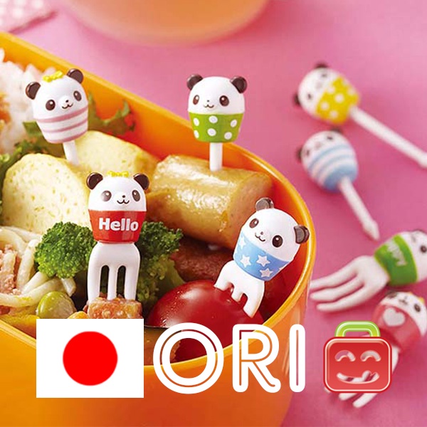 น่ารัก Bento Food Pick Torune Cuppy Run-Run Panda ORI ญี่ปุ่น Picks Skewer ส้อมตกแต่งอุปกรณ์สําหรับเ