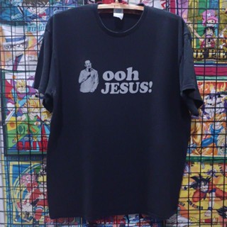 เสื้อยืดมือสอง Usa Bill Burr นักแสดงตลกเก่า ลายกวนๆ ooh JESUS!  โอ้ว พระเจ้า! Size L.อก22/ยาว28.5