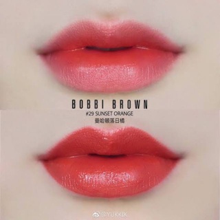 ค่าส่ง18฿ทั่วไทย !! แบ่งขายลิปสติก BOBBI BROWN LUXE LIP สี SUNSET ORANGE ขนาด 0.25 G. แบ่งขายใส่กระปุก แถมแปรงทาลิปฟรี