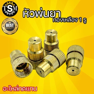 หัวพ่นยาทองเหลือง 1รู (1ชิ้น /5ชิ้น) หัวฉีดยา สำหรับพ่นยาแบตเตอรี่และมือโยก ปรับละอองได้