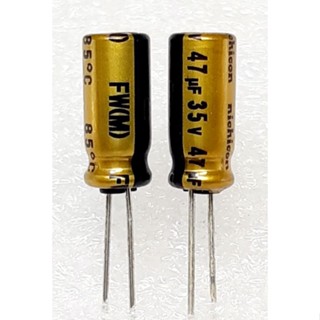 Nichicon FW 47uf 35v capacitor ตัวเก็บประจุ คาปาซิเตอร์