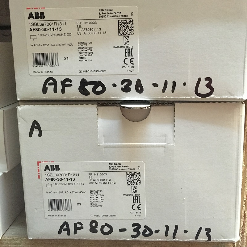 YTH ABB คอนแทคเตอร์ 3 ชั้น AF series AC/DC ดําเนินการ 1NC+1NO 80A 37kw AF80-30-11-13 AF80-30-11-14