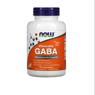 NOW Foods, Chewable GABA, Natural Orange Flavor, 90 Chewables