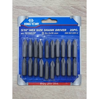KINGTONY ดอกไขควงตอกแฉกPH2 ยาว36มิล. รุ่น183602P (2ชิ้น/แพ็ค…
