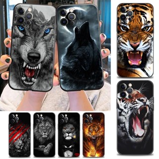 เคสโทรศัพท์มือถือ ซิลิโคนนุ่ม ลายหมาป่า เสือ Howl สําหรับ iP…