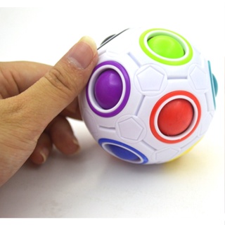 Yongjun Magic Rainbow Ball Rubiks Cube YJ0233 ฟุตบอลส่องสว่าง Decompression Alien Creative ของเล่นเพื่อการศึกษา CMO050