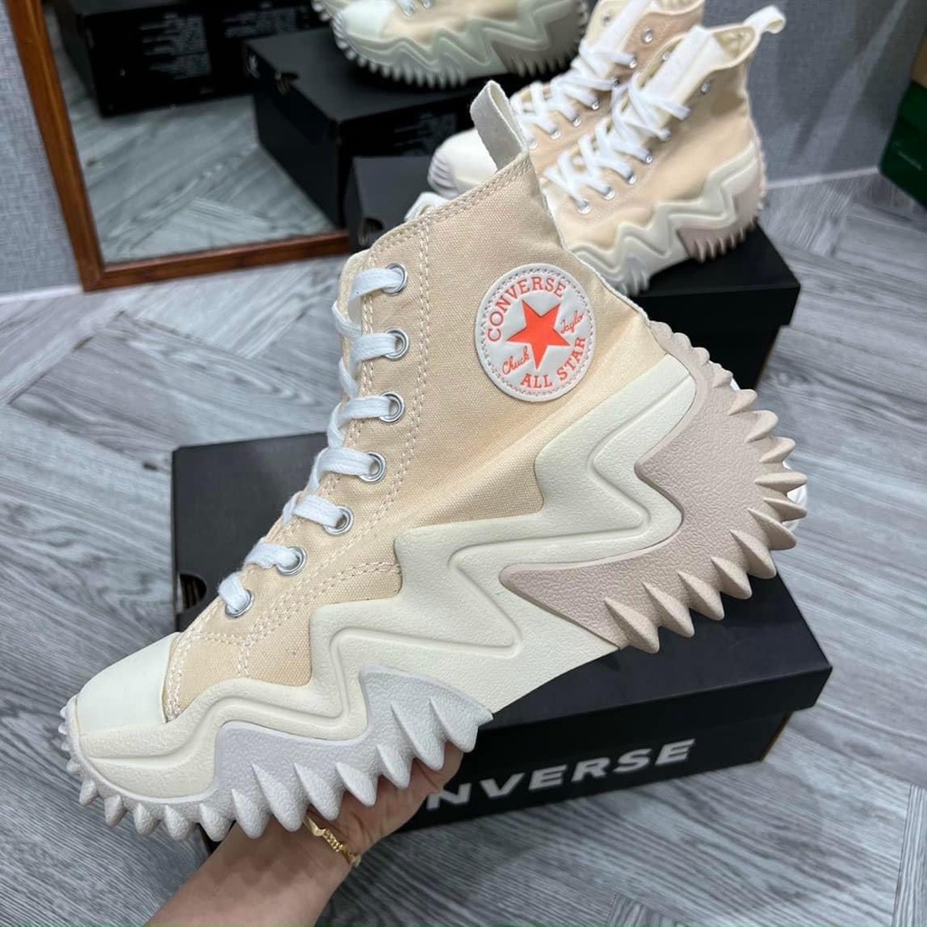 Verse RUN MOTION WHITE PINK SC SHOES [ครบกล่อง} CV RUN ถึงคลื่นน้ําตาลดําคุณภาพสูง