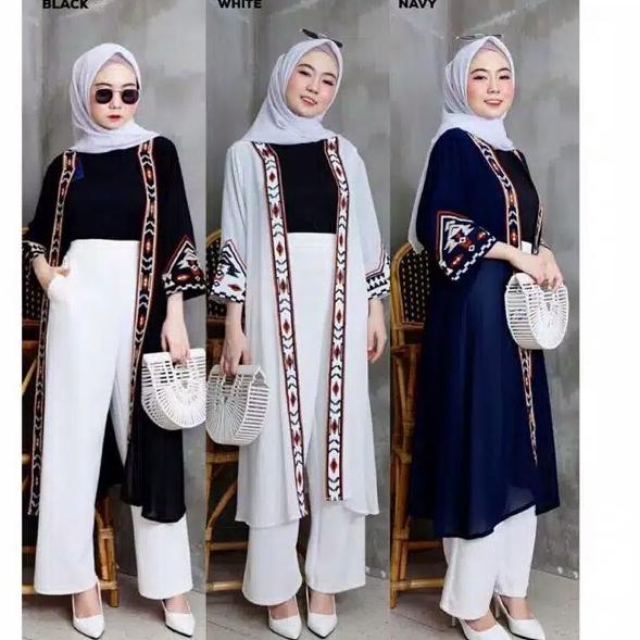 Hot SAFIRA การ์ดยาว ETHNIC // ETHNIC BOHEMIAN EMBROIDERY COMBINATION CARDIGAN