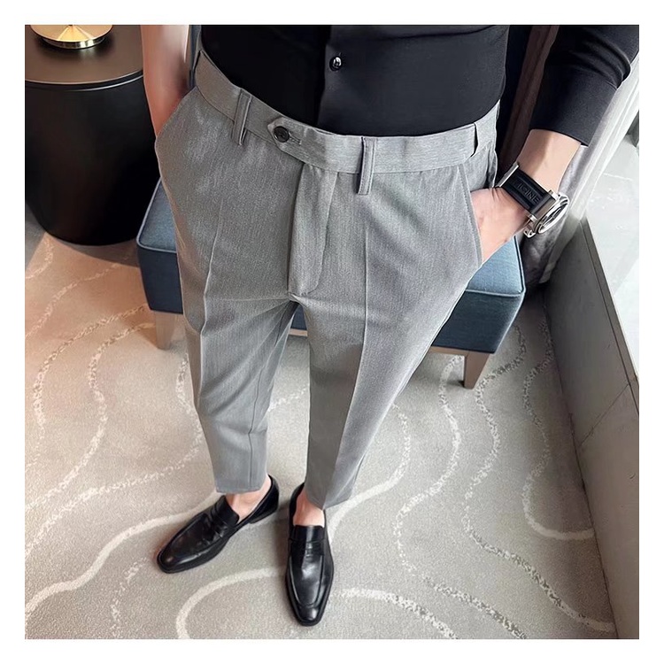 ผ้านำเข้ากางเกงสแลค เอวยืดได้ พิเศษ banding ที่เอวยืดได้ ทำมาเพื่อ  เอวยืดได้ แต่ไม่เห็นยางยืด‼️ 4สี - รูปที่ 7