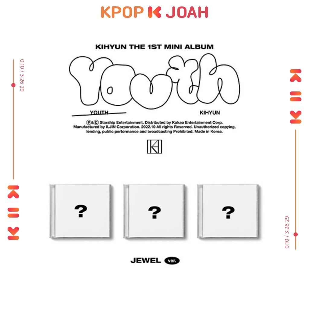 KIHYUN - Mini 1st Album [YOUTH] ] (JEWEL VER.)