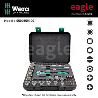 Wera 05003594001 8100 SB 2 Zyklop Speed Ratchet Set, 3/8" Drive, Metric, 43pcs