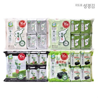 พร้อมส่ง 김 สาหร่ายเกาหลี  Korean Roasted Seaweed 4g*16ชิ้น