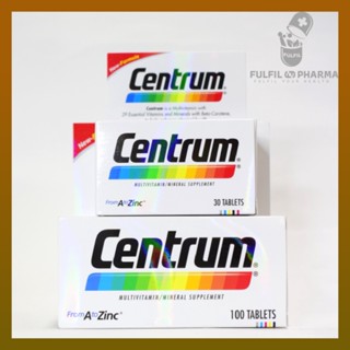 Centrum 29 Essential Vitamins เซนทรัม วิตามินและเกลือแร่รวมที่จำเป็น 29 ชนิด พร้อมเบต้า แคโรทีน บรรจุ 30/100 เม็ด