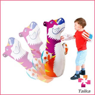 Taika ตุ๊กตาเป่าลม 3-D  "ตุ๊กตาล้มลุก" ของเล่นออกกำลังกาย Inflatable tumbler [A603]