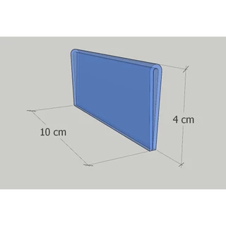 Jinna -- ตัวล็อคบน ยาว 10 cm สำหรับฉากกั้นอะคริลิค (แบบตรง)