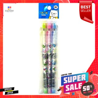 ดินสอต่อไส้ ฝายางลบ แพ็ค 3 ชิ้นPencil per filling, eraser cap, pack of 3