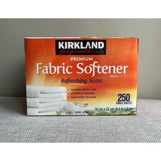 แผ่นอบผ้านุ่ม Kirkland Signature สำหรับใส่ในเครื่องอบผ้า Premium Fabric Softener Dryer Sheets 1กล่อง 250แผ่น MADE IN USA