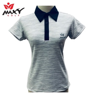 เสื้อโปโลผู้หญิง (POLO) สำหรับผู้หญิง ยี่ห้อ MAXY GOLF (รหัส T-0045 ลายขาวสก๊อต)