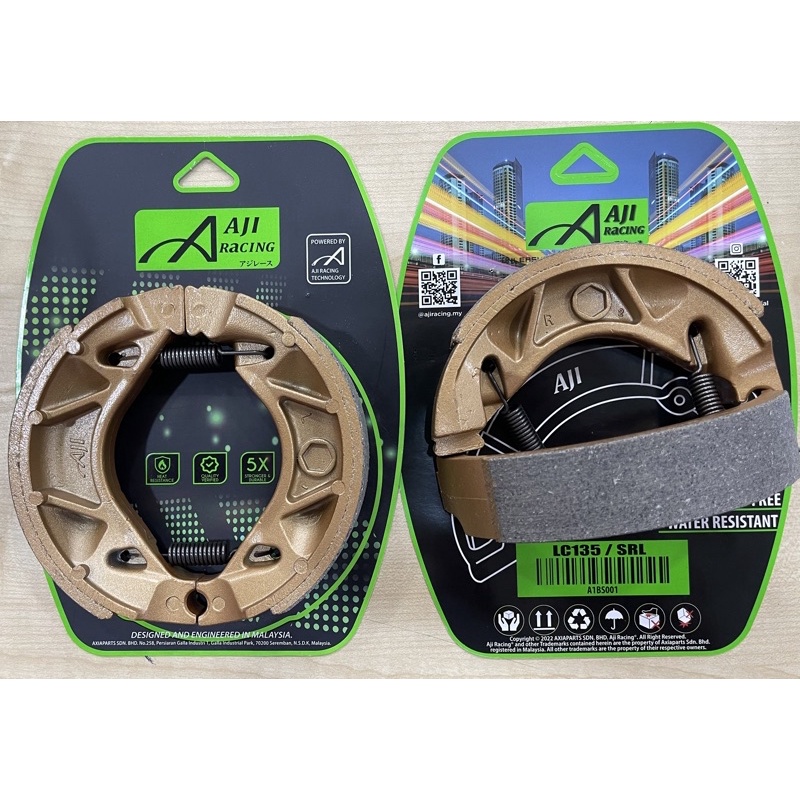 ชุดรองเท้าเบรก AJI RACING YAMAHA LC135 LAGENDA 115 /115FI (5X STRONGLE & DURABLE)- สําหรับการใช้งาน 
