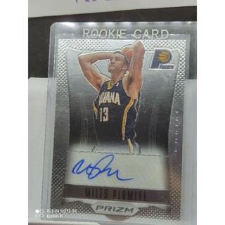 การ์ดลายเซ็นต์ Miles Plumlee Panini Prizm ทีม Pacer Rookie card สภาพสวย นักสะสม ลายเซ็น ไม่ควรพลาด