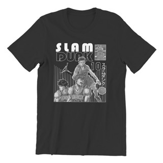 เสื้อผ้าแฟชั่น เสื้อยืด Slam Dunk อะนิเมะผู้ชายเสื้อยืดการ์ตูนตลกเสื้อยืดแขนสั้น O คอเสื้อยืดผ้าฝ้าย 100% เสื้อผ้าของขวั