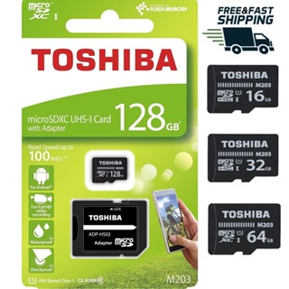 พร้อมส่ง การ์ดจอ SD กันน้ํา Toshiba 16GB 32GB 64GB 128GB 100Mb/Sn Microsdxc Uhs-1 Class10 Exceroxa สําหรับโทรศัพท์มือถือ คอมพิวเตอร์