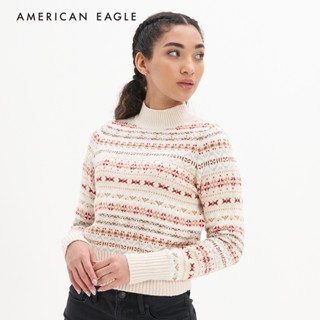 American Eagle Fair Isle Mockneck Sweater เสื้อ สเวตเตอร์ ผู้หญิง คอสูง  (NWSH 034-9886-286)