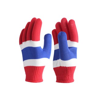 ถุงมือถักลายธงชาติ(12คู่)สำหรับใส่ปั่นจักรยาน กิจกรรม Outdoor