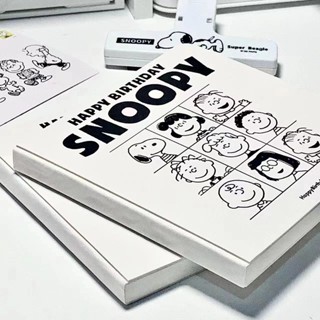 สมุดโน๊ตไดอารี่ แบบหนา ลายตารางหมากรุก Snoopy คุณภาพสูง สําหรับนักเรียน