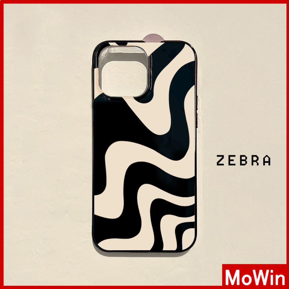 Mowin - เข้ากันได้สำหรับ 15 เคสไอโฟน11 เคสโทรศัพท์ iphone 14 pro max 14 Plus สำหรับ 14 Pro Max เคส iPhone TPU เคสแบบนิ่ม ลูกอม เคลือบมัน กันกระแทกกล้องป้องกัน ม้าลาย สำหรับ iPhone 13 Pro max 12 Pro Max 11 Pro max xr xs max 7Plus 7 8