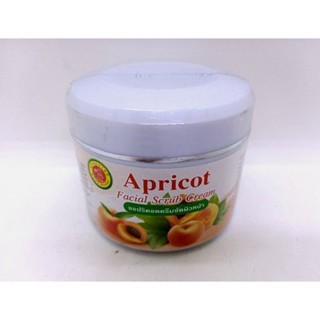 Mook Herbs Apricot Facial Scrub Cream มุก สมุนไพร แอปริคอตตรีมขัดผิวหน้า 250g.