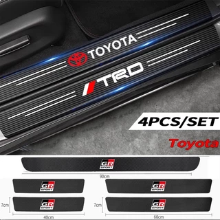 สติกเกอร์หนังคาร์บอน ป้องกันรอยขีดข่วน สําหรับติดขอบประตูรถยนต์ GR Toyota Fortuner TRD 2021 2015 2019 2022