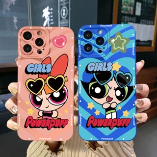 เคสโทรศัพท์มือถือ ขอบสี่เหลี่ยม ลายพาวเวอร์พัฟฟ์เกิร์ล สําหรับ OPPO Reno7 4G Reno6 Reno8 Z 5G Reno5 F 7 Lite A17 A17K A77S A57S