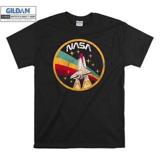 T-shirt  Gildan เสื้อยืด โอเวอร์ไซซ์ พิมพ์ลายโลโก้ Nasa Flying สไตล์วินเทจ สําหรับเด็ก Unisex 7123S-5XL