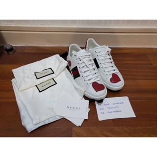 used once gucci sneakers แท้ 100%