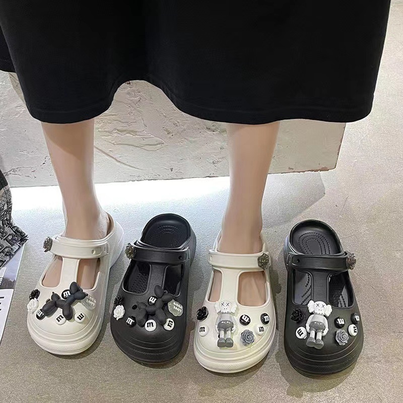 ❌ไม่มีตัวติดนะคะ ❌【TX-X002】TOBOแท้ size36-41รองเท้าแตะแบบสวมทรงสูงการ์ตูน ดีเทลเว้าหน้าเท้า ทรงฮิตพื้นนุ่มมีการ์ตูนติดเท