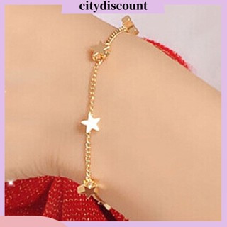 &lt;citydiscount&gt;  กำไลข้อมือ กำไลข้อเท้า Love Heart Star สำหรับผู้หญิง