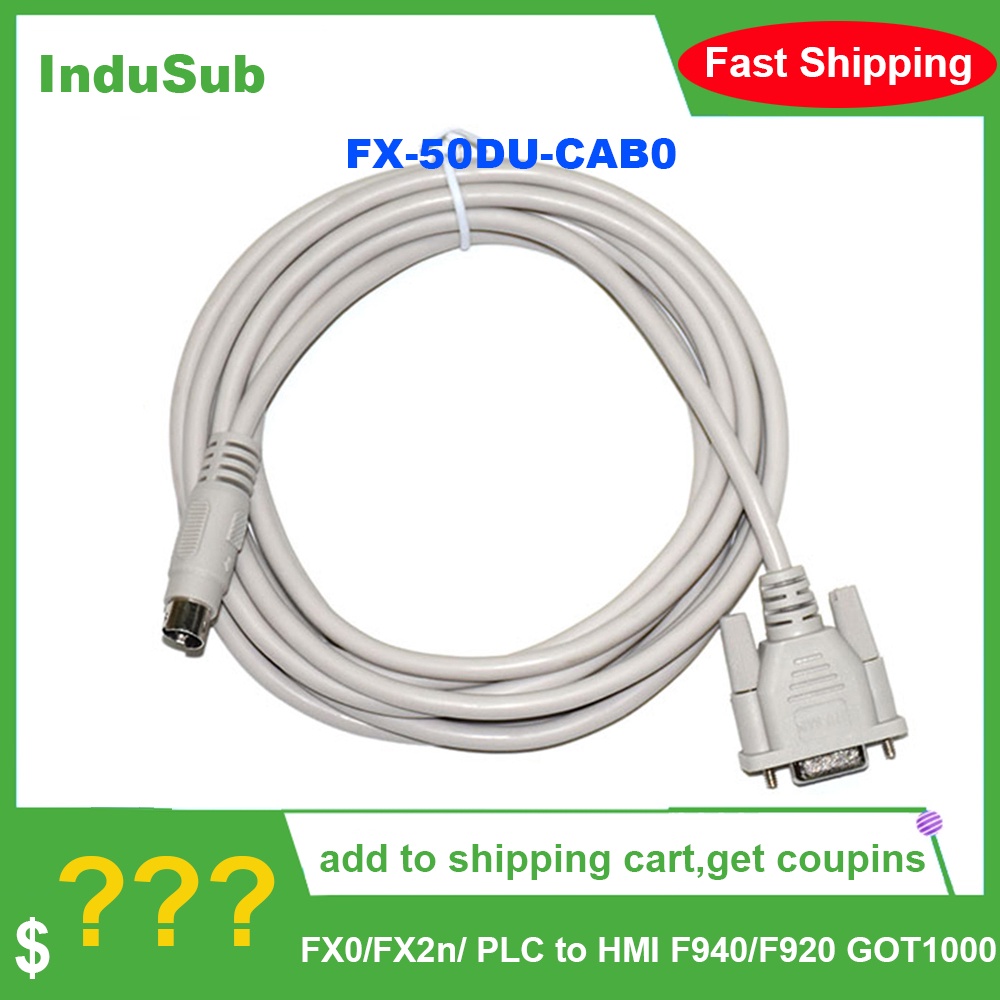 FX-50DU-CAB0 (FX50DUCAB0) อะแดปเตอร์การเขียนโปรแกรมสําหรับ FX0/FX2n/ PLC ถึง HMI F940/F920 GOT1000,จ