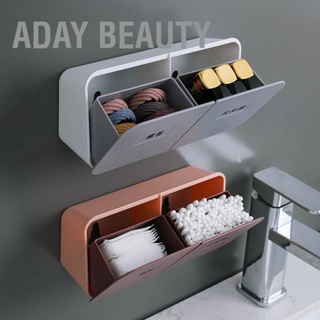 Aday Beauty กล่องเก็บสําลีก้าน แบบติดผนังห้องน้ํา