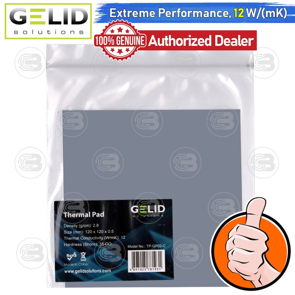 [CoolBlasterThai] GELID GP-EXTREME Thermal Pad 120x120x0.5 mm./12.0 W/mK (TP-GP01-S-A)