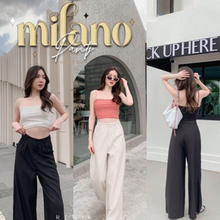 SALE 🎷’Milano pants’ - กางเกงขายาวเอวสูง ตะขอหน้า ขากระบอกตรง ขากว้าง RTW