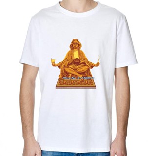 เสื้อครอปสายฝอ เพื่อนบิ๊ก Lebowski พรมบินพรมบินชิลล์ Abides วอลเตอร์พระเยซูลัทธิขนาดใหญ่แขนสั้นทีด้านบน Streetwear ผู้ชา