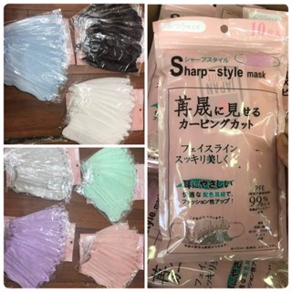 แมสsharp-style mask สีพาสเทล 1ห่อ 10ชิ้น ซีนแยกชิ้นต่อชิ้น