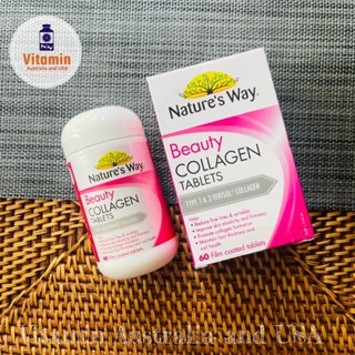 พร้อมส่ง Natures Way Beauty Collagen นำเข้าจากออสเตรเลีย ขนาด 60เม็ด Natures way Beauty Collagen