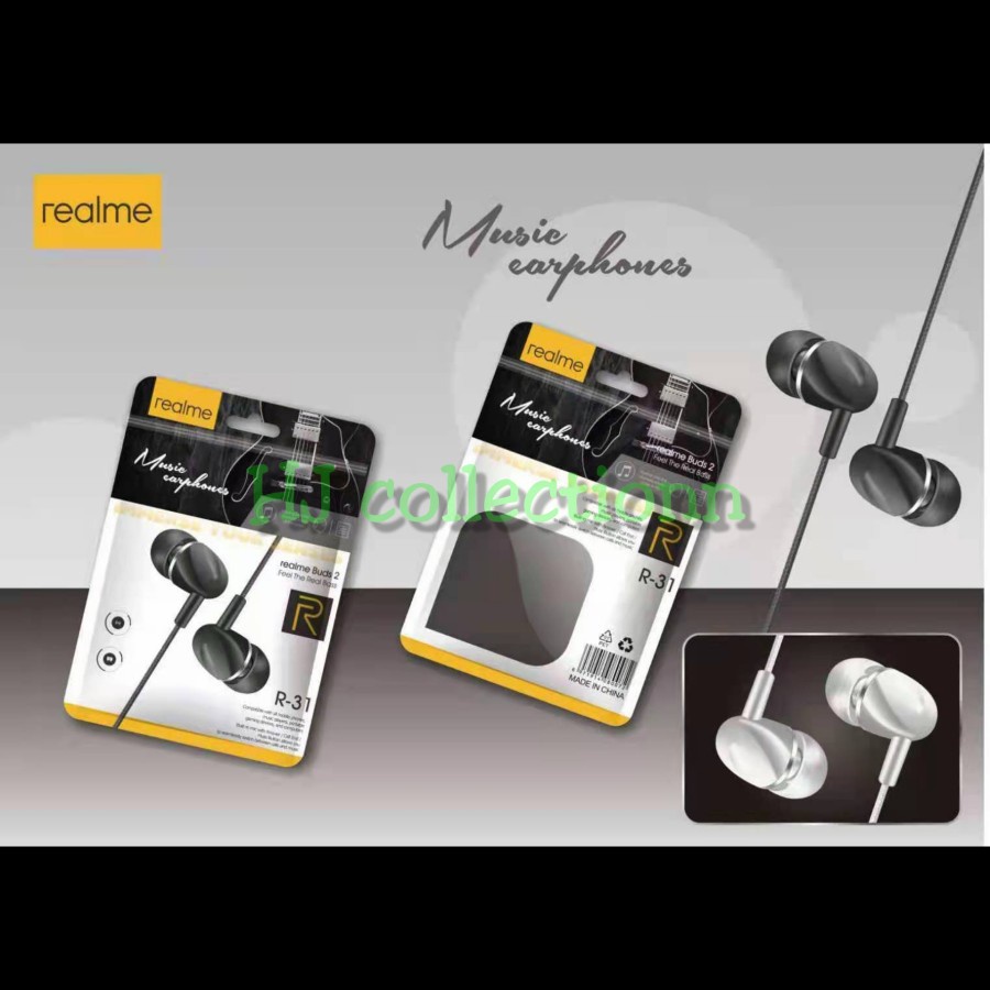 ชุดหูฟัง JG HANDSFREE REALME R31 + หูฟัง MIC R-31